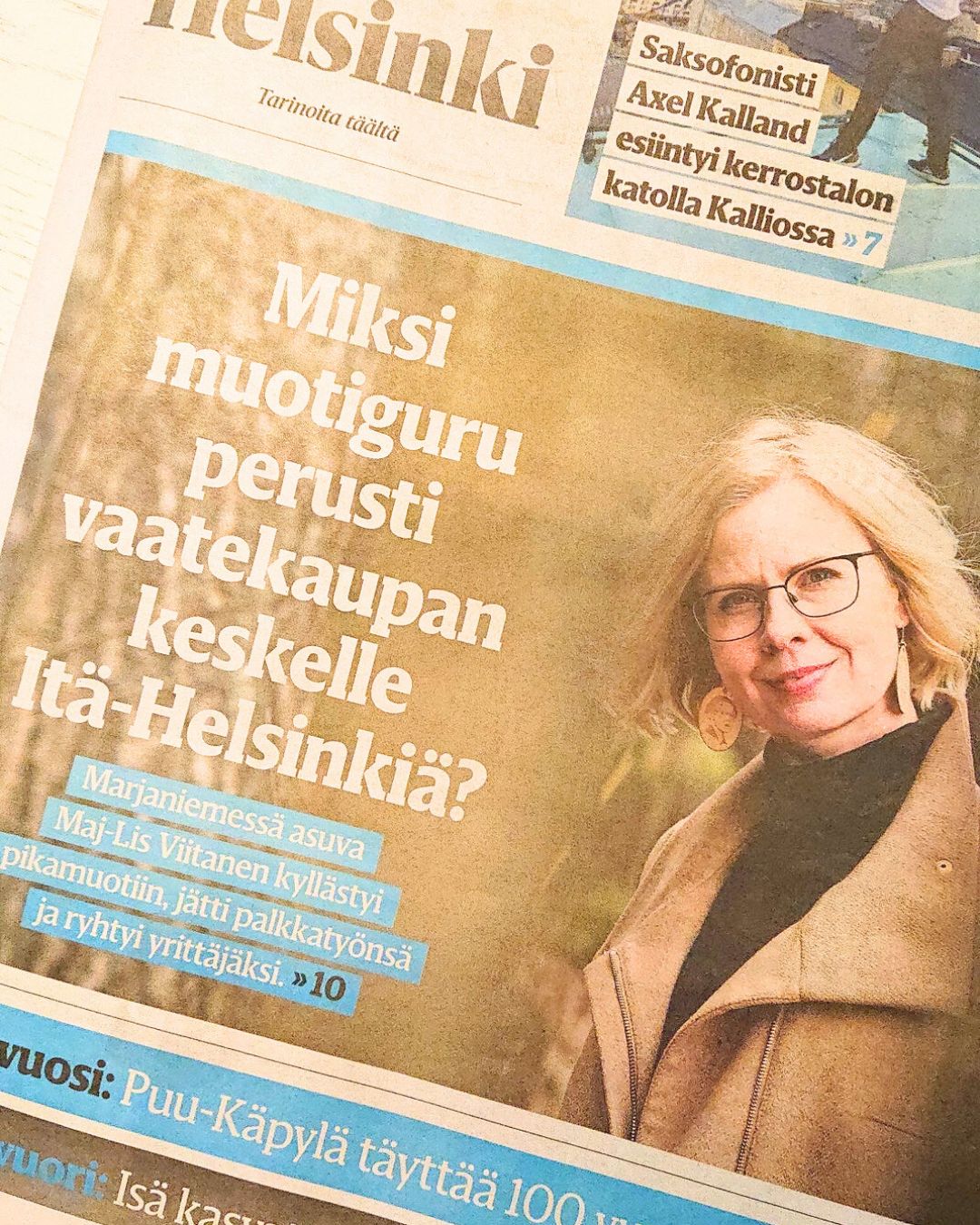 Maj-Lis Viitanen Helsingin Sanomien haastattelussa